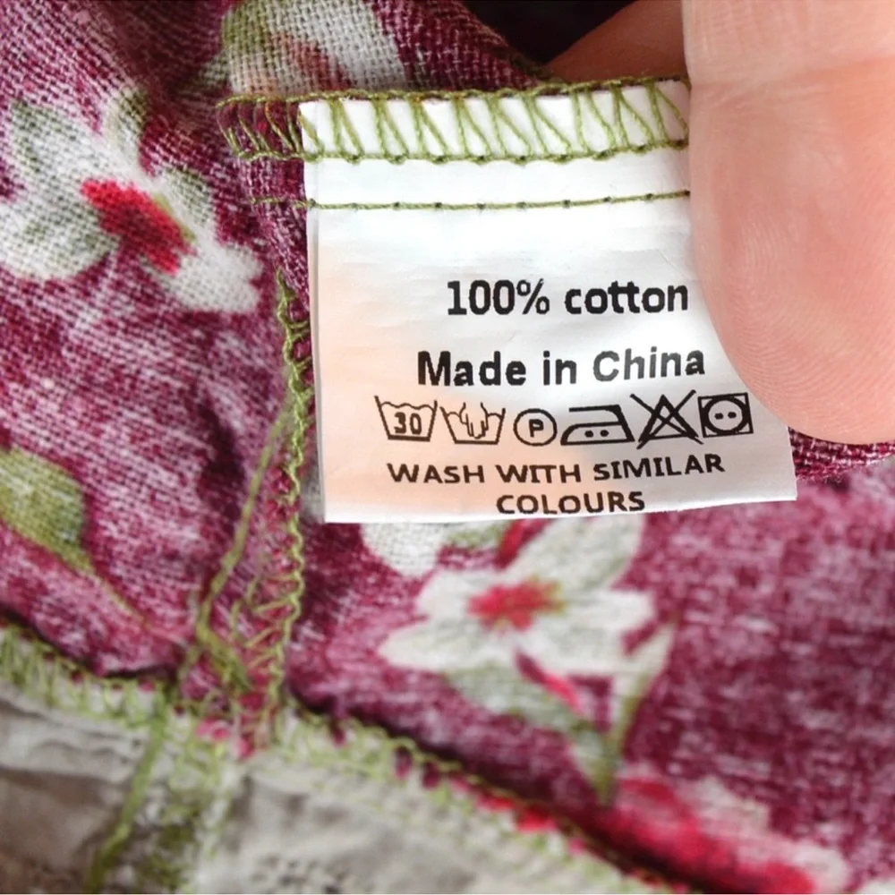 Zanzea Collection Mixed Print Cotton Long Sleeve Top, Size XL - Picture 2 of 6